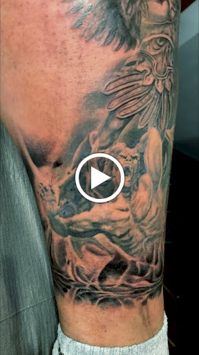 Explore partial sleeve tattoo ideas, creative tattoo ideas in Kissimmee, available at Ol Skool Tattoos Studio