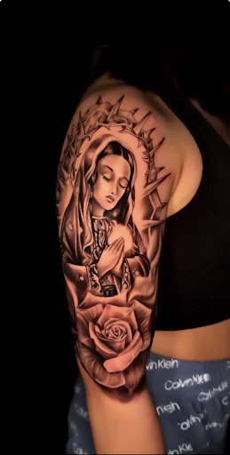 Explore chicano tattoos ideas, creative tattoo ideas in Mount Olive, available at Angels tattoo shop