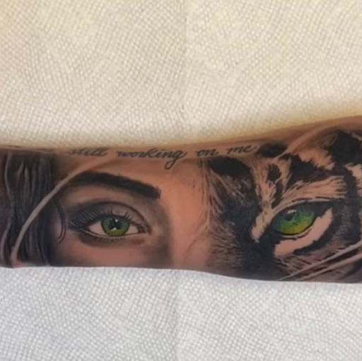 Explore red hand tattoo ideas, creative tattoo ideas in Fort Wayne, available at Grade A Tattoos and Body Piercing