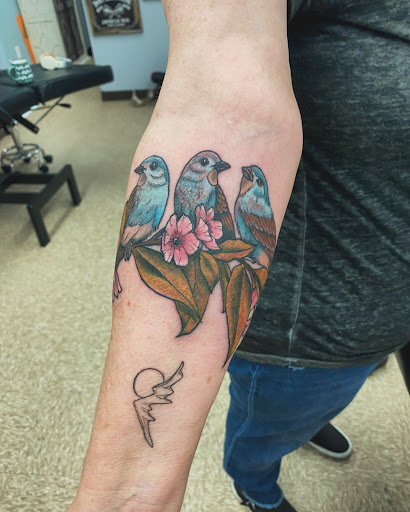 Explore butterfly leg tattoo ideas, creative tattoo ideas in Palestine, available at 2 Crows Tattoo