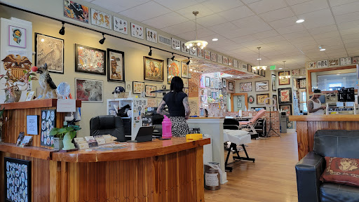 Explore batman sleeve tattoo ideas, creative tattoo ideas in Littleton, available at Think Tank Tattoo South