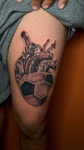 Explore calf tattoo ideas men, creative tattoo ideas in Houston, available at MS Studios Houstons Ink Therapy