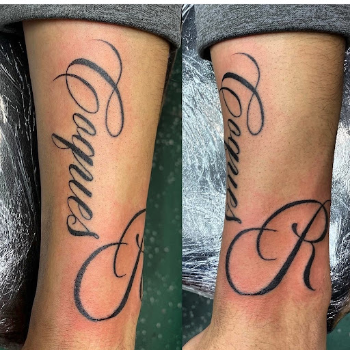 Explore leg tattoo ideas for men, creative tattoo ideas in Vancouver, available at Studio X Tattoos & Piercings