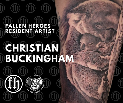 Explore headstone tattoo ideas, creative tattoo ideas in Colorado Springs, available at Fallen Heroes Tattoo & Piercing (Colorado)