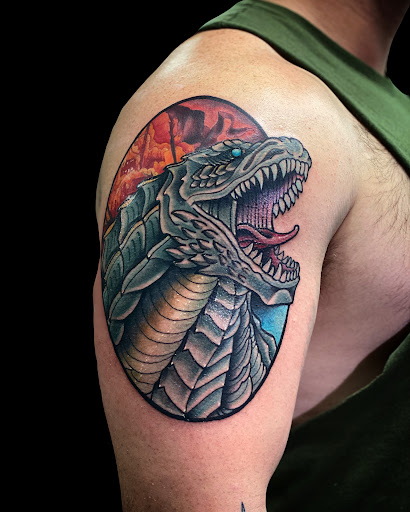 Explore daughter sleeve tattoo ideas, creative tattoo ideas in Youngstown, available at BAREKNUCKLE TATTOO & BARBERSHOP