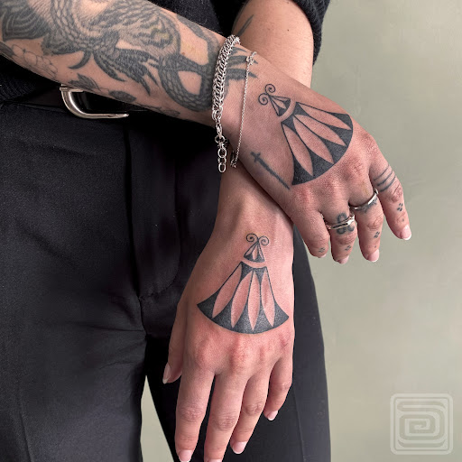 Explore initial finger tattoo ideas, creative tattoo ideas in Emeryville, available at Serpent Song
