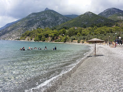 Foto von Thalasia beach mit lange, gerade küste