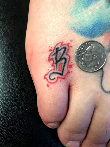 Explore tattoo ideas letter, creative tattoo ideas in Marshfield, available at All The Above Tattoo Studio