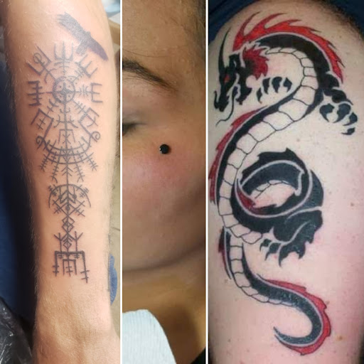 Explore eyebrow tattoo ideas, creative tattoo ideas in Elko, available at Custom Tattoos and Body Piercing Studio