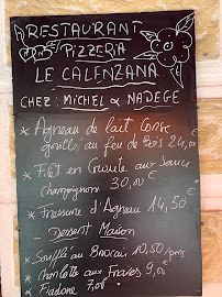 Restaurant le Calenzana Chez Michel à Calenzana carte