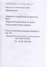 Photos du propriétaire du Restaurant Auberge à L'Escargot à La Châtre - n°4