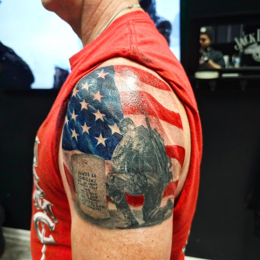 Explore angel number tattoo ideas, creative tattoo ideas in Kenosha, available at Kenosha Tattoo Company