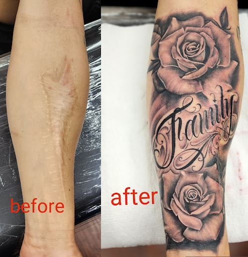 Explore mushroom tattoo ideas, creative tattoo ideas in Seattle, available at Dragon Tattoo