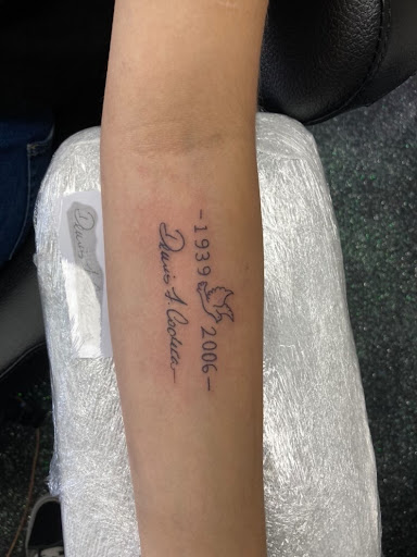 Explore small lion tattoo ideas, creative tattoo ideas in Slippery Rock, available at Dinky Dachshund Tattoo Parlor