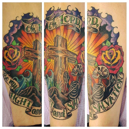 Explore mens nature tattoo ideas, creative tattoo ideas in Owensboro, available at Lady Luck Tattoo and Body Piercing