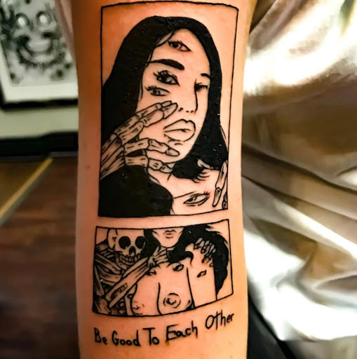 Explore spartan helmet tattoo ideas, creative tattoo ideas in Saint Augustine, available at Ms. Deborahs Fountain of Youth Tattoo & Body Piercing
