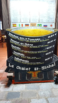 Le Chalet Saint-Michel à Paris menu