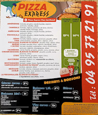 Menu / carte de Pizza express & viêt /Thaï food à Ajaccio