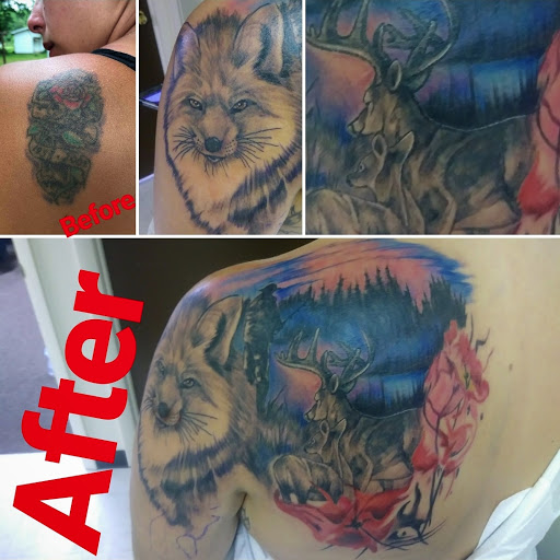 Explore once upon a time tattoo ideas, creative tattoo ideas in Mount Pleasant, available at Bryan Briggs Iron Tiger Tattoos