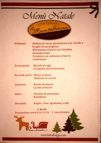 Osteria la Montaldina à Spigno Monferrato carte