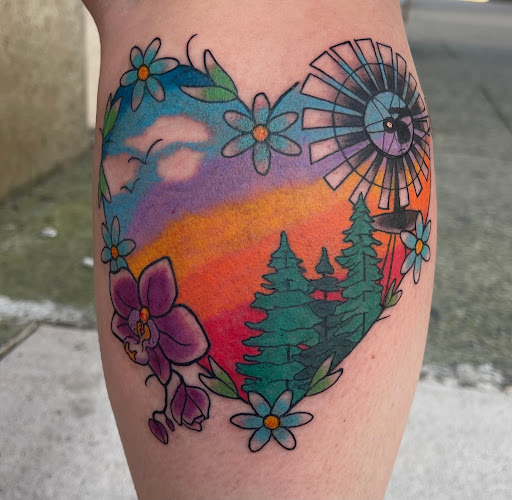 Explore mindfulness tattoo ideas, creative tattoo ideas in Greensboro, available at Golden Spiral Studios