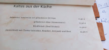 Menu / carte de Waldgasthof Am Köpfchen à Steinbach-Hallenberg