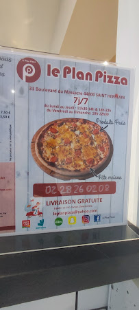 LE PLAN PIZZA à Saint-Herblain menu