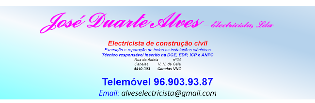 Avaliações doJose Duarte Alves - Electricista, Lda em Vila Nova de Gaia - Eletricista