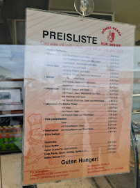 Menu du Ilik Imbiss à Parsberg