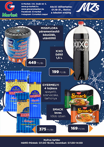 Nyitvatartás: G-Market