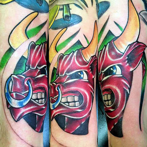 Explore deceased dog tattoo ideas, creative tattoo ideas in Brunswick, available at Body Revolution Tattoos & Body Piercings
