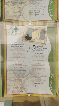 Menu / carte de Restaurant Le Cèdre à Valence
