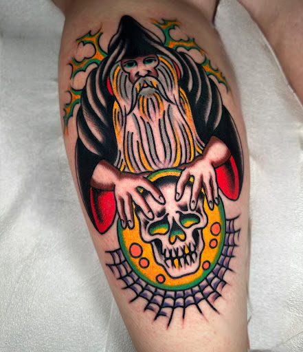 Explore small skull tattoo ideas, creative tattoo ideas in Johnson City, available at Gold Cross Tattoo Co.