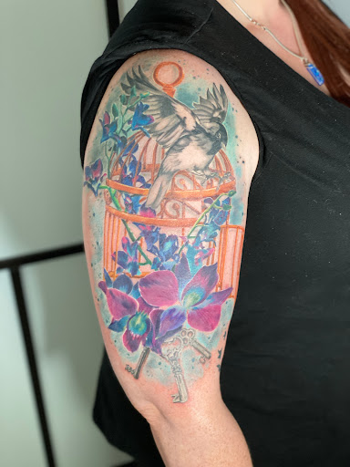 Explore death tattoos ideas, creative tattoo ideas in Englewood, available at Flamingo Noir Collective