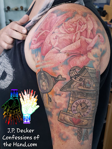 Explore mormon tattoo ideas, creative tattoo ideas in Saint Cloud, available at Confessions of the Hand Tattoo and Fine Art Gallery