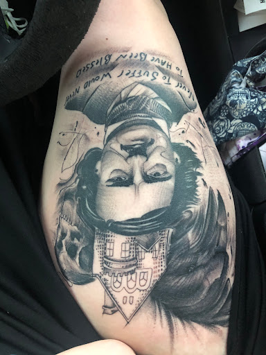 Explore penny tattoo ideas, creative tattoo ideas in Tahlequah, available at Monochrome Ink