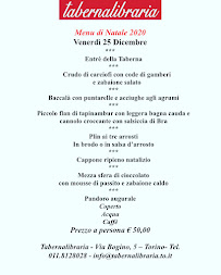 Carte du Taberna Libraria à Turin