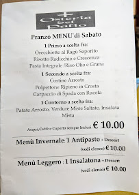 Osteria del Palio à Asti menu