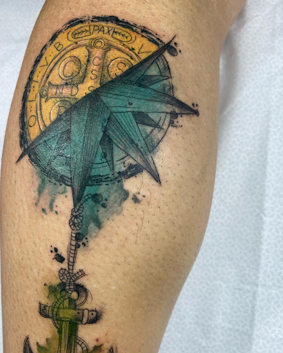 Explore skull and rose tattoo ideas, creative tattoo ideas in Goose Creek, available at Red Kirin Tattoo