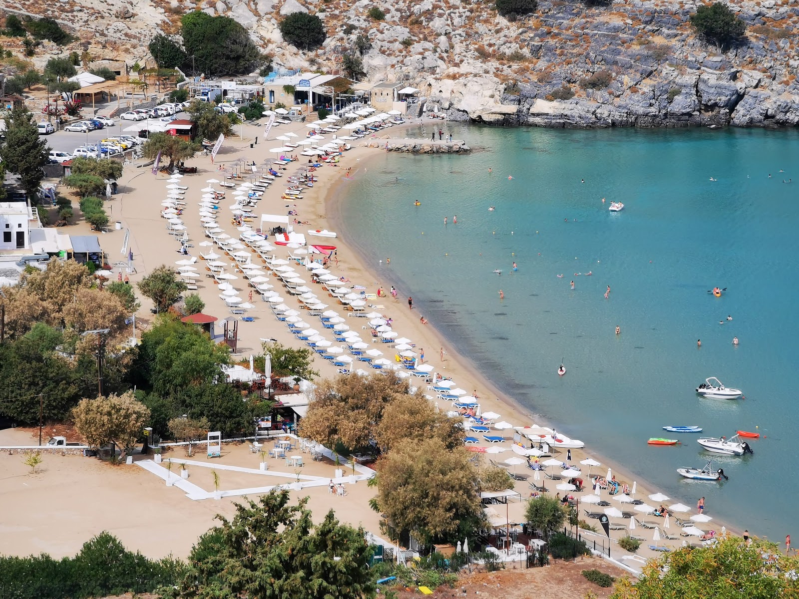 Photo of Lindos Beach with very clean level of cleanliness