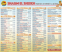 Menu du Pizzeria Sharm El Sheikh | Pizza da asporto e domicilio | Pescate à Pescate