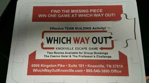Amusement Center «Which Way Out Knoxville Escape Game», reviews and photos, 6906 Kingston Pike #101, Knoxville, TN 37919, USA