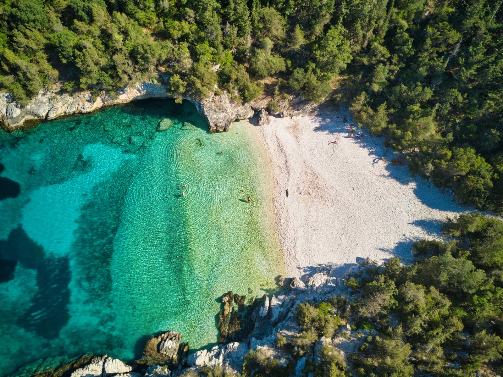 Dafnoudi beach'in fotoğrafı küçük koy ile birlikte
