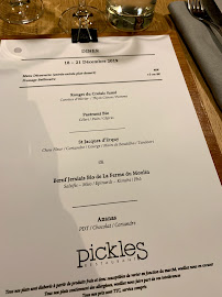 Restaurant Pickles à Nantes - menu / carte