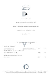 Menu du Origine- La Casa del Campanaro à Mogliano Veneto