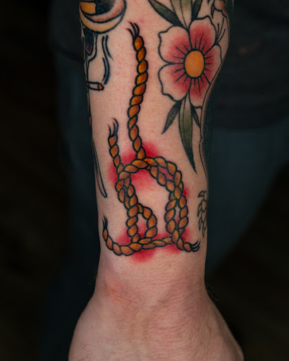 Explore wife name tattoo ideas for husband, creative tattoo ideas in Twentynine Palms, available at No Mans Land Tattoo