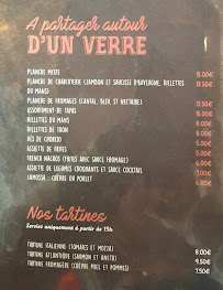 Le QG à Paris menu