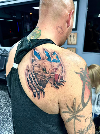 Explore footprint tattoo ideas, creative tattoo ideas in Fort Myers, available at Loyal 2 The Coil Tattoos & Piercings (Edison Mall Location Entrance F)