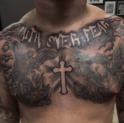 Explore memorial tattoo ideas for grandfather, creative tattoo ideas in Houston, available at 333 Tattoo Studio HTX