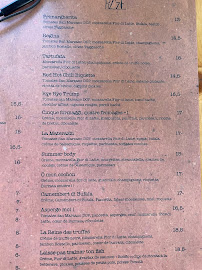 Menu / carte de Prima Fabbrica à Toulouse